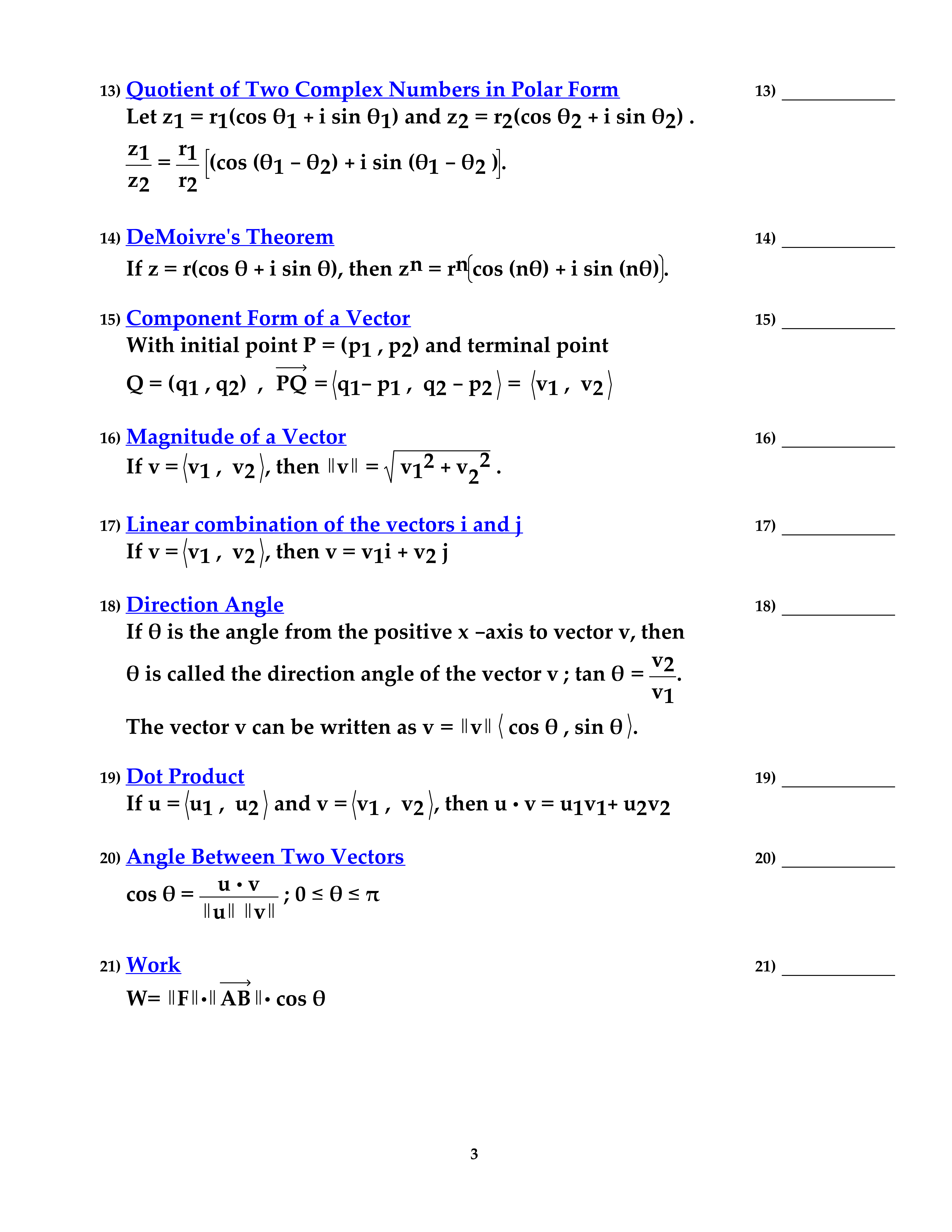 Ch6 Formula Sheet